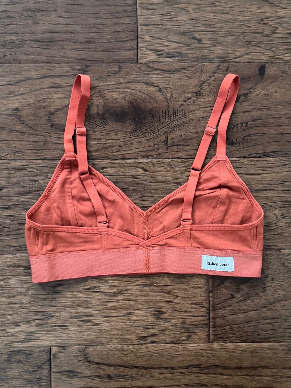 Richer Poorer Cotton Cutout Bralette Redwood Orange Size Medium - Picture 4 of 7
